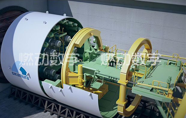 日本奧村機(jī)械盾構(gòu)機(jī)原理及安裝三維仿真演示動(dòng)畫 日本奧村機(jī)械盾構(gòu)機(jī)原理及安裝三維仿真演示動(dòng)畫